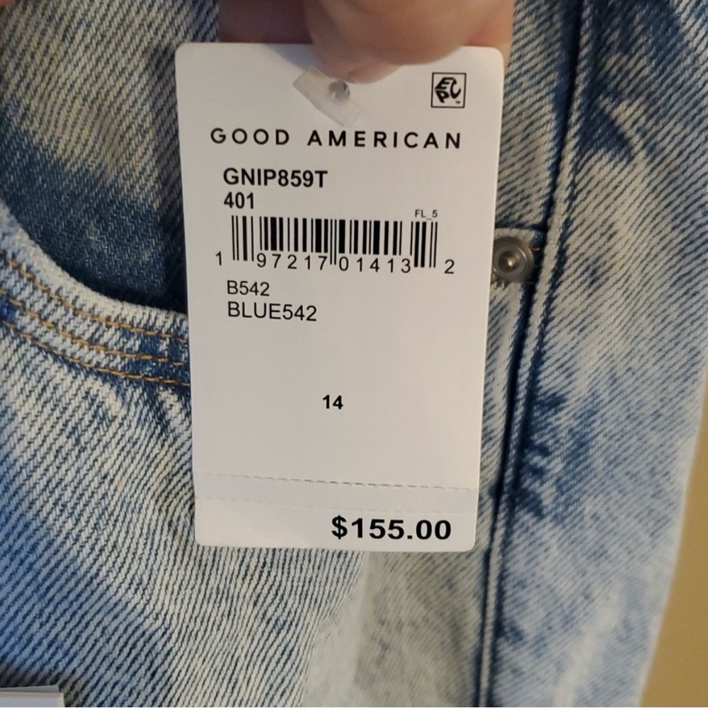 👖 Good American 90s Distressed Light Blue Jeans 👖 - Picture 6 of 11